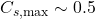 C_{s,\mathrm{max}}\sim0.5