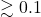 \gtrsim 0.1
