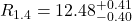 R_{1.4}=12.48^{+0.41}_{-0.40}