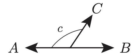 Graphic showing lines A, C, and B.