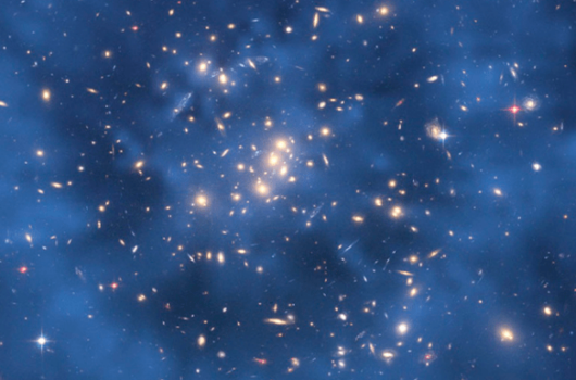 Illustration of dark matter in space